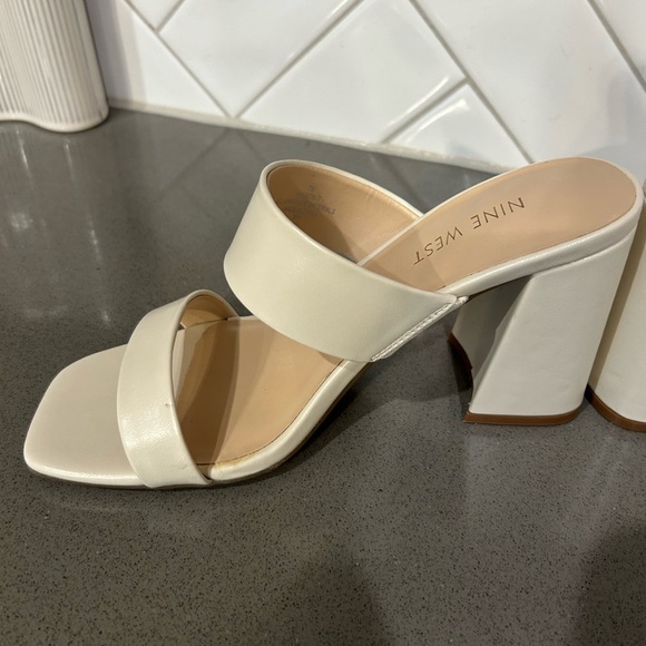 Nine West Cream Mules for Women - Picture 4 of 8